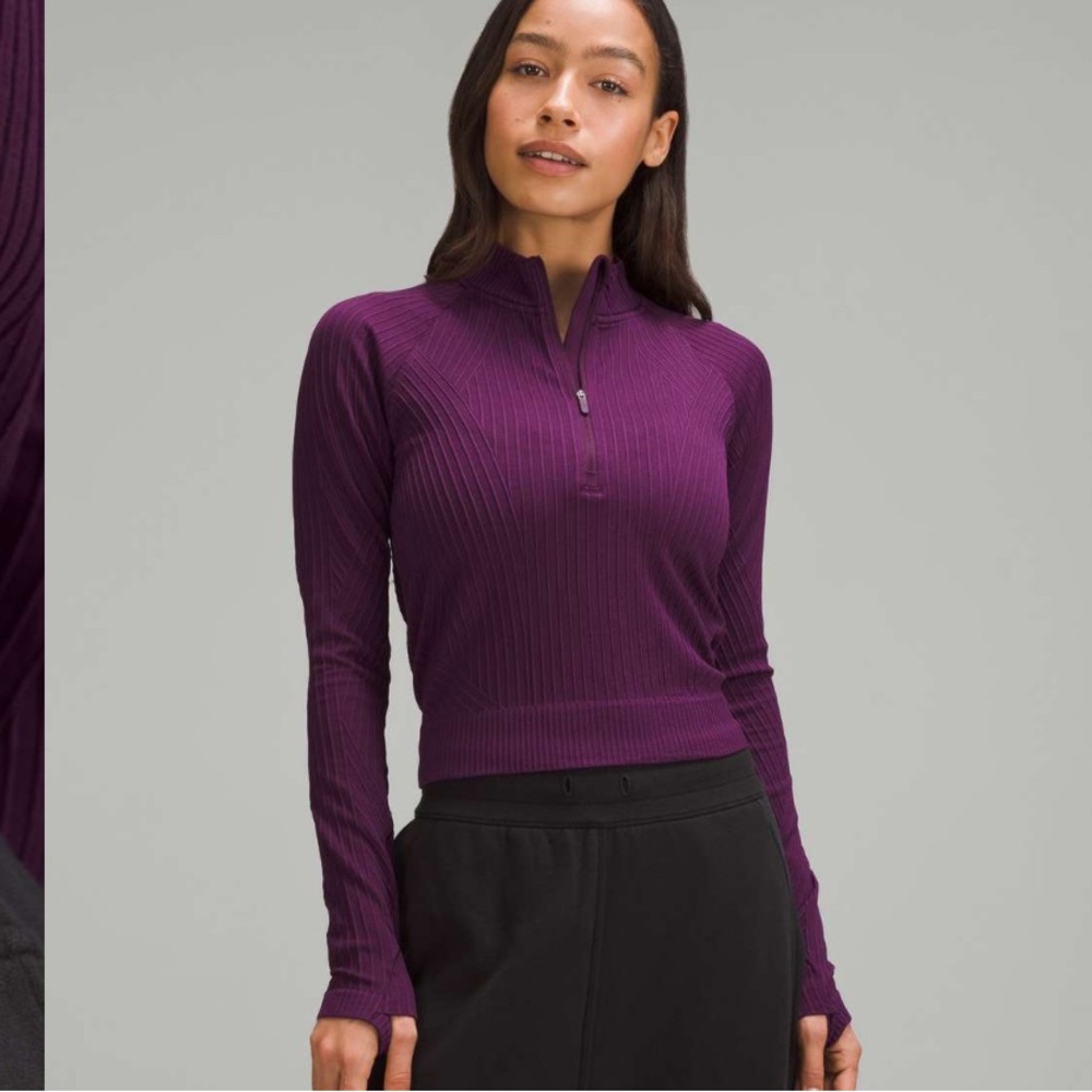 Lululemon Rest Less Cropped Half Zip